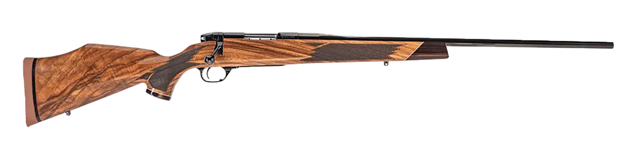 Weatherby MDX01N222RR4T Mark V Deluxe Varmintmaster 22-250 Rem 24" Threaded Barrel, Drilled & Tapped Steel Receiver, Monte Carlo High Gloss Walnut Wood Stock