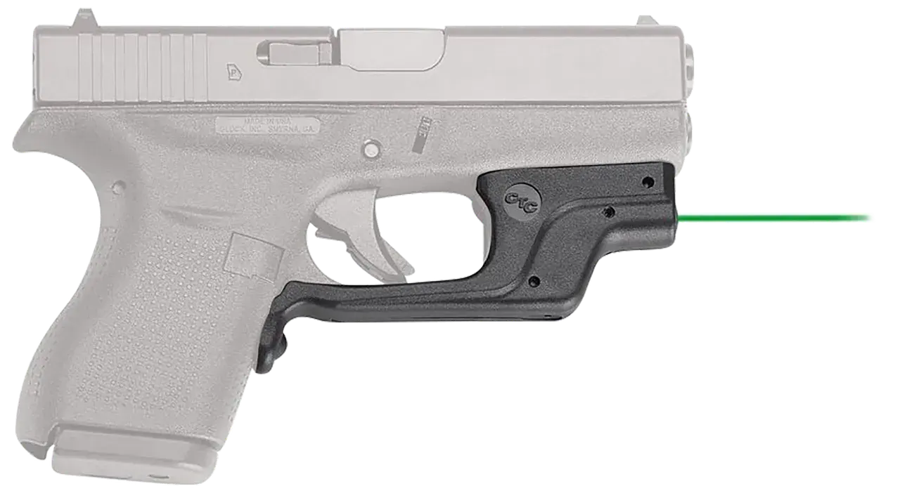Crimson Trace 0146301 LG-443 Laserguard Compatible w/Glock 42/43, Green Laser Black Polymer