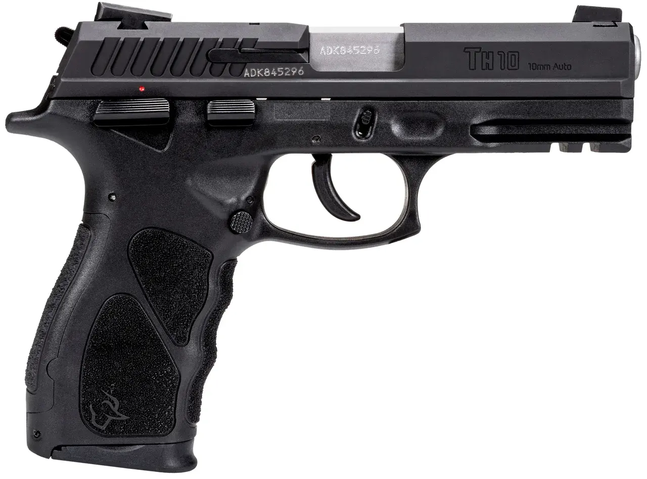 Taurus 1-TH10041 TH Full Size 10mm Auto 15+1 4.27" Matte Stainless Steel Barrel, Matte Black Serrated Slide, Black Polymer Frame w/Picatinny Rail, Black Interchangeable Backstrap Grip Right Hand