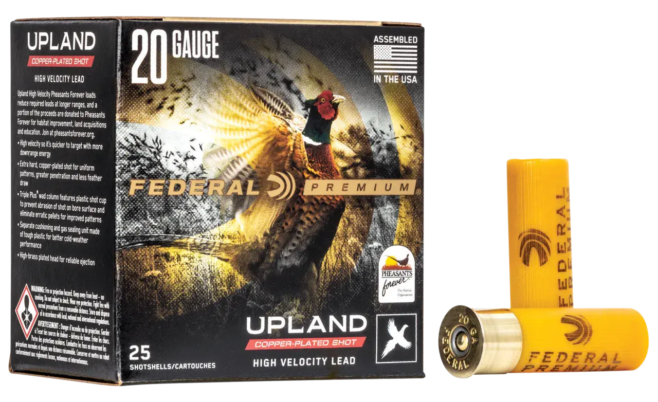 Federal PF2045 Premium Wing-Shok Pheasant Forever High Velocity 20Gauge 2.75" 1oz 5Shot 25 Per Box/10 Case