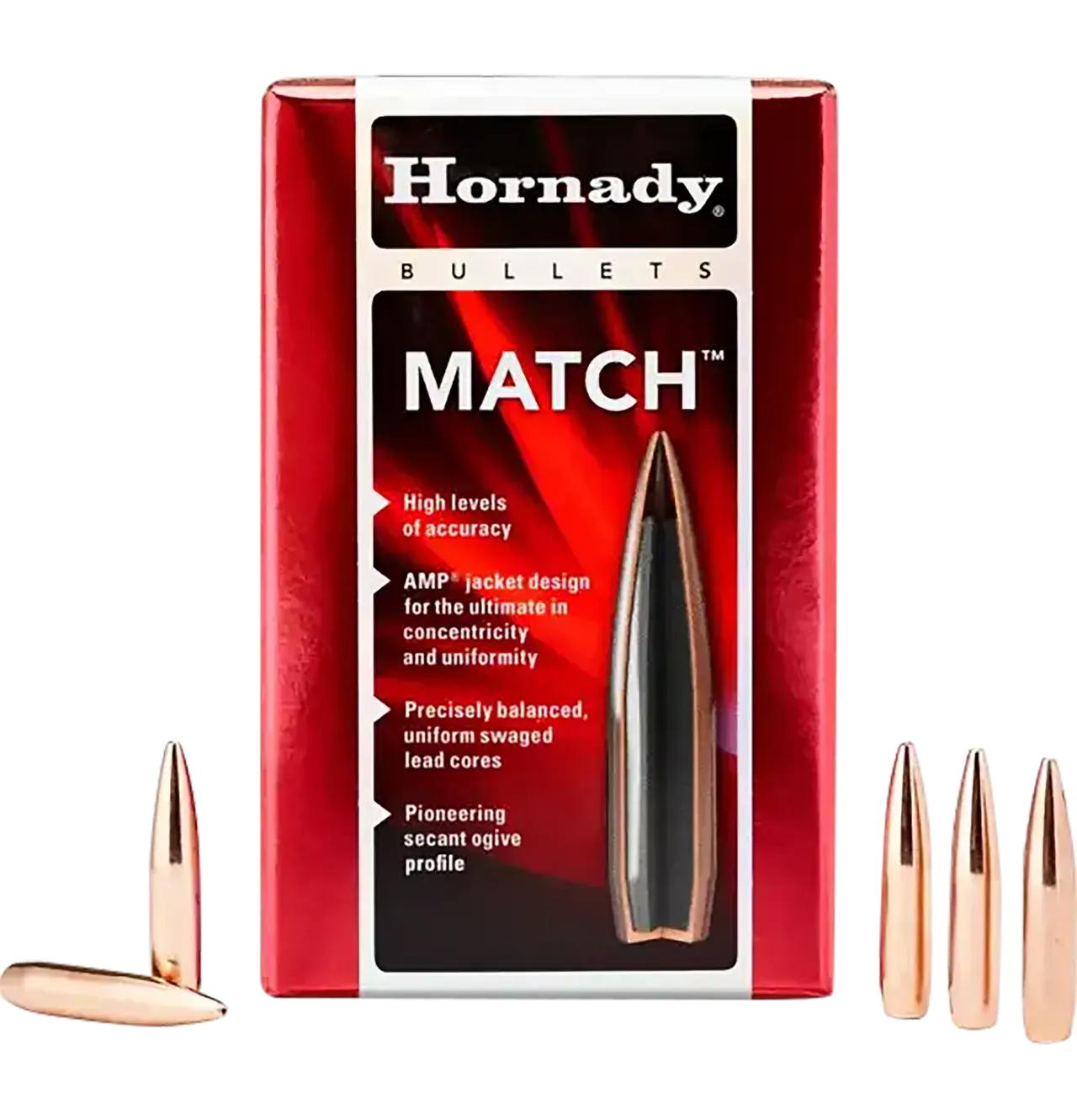 Hornady 2279 Match 22 Cal .224 75 gr Hollow Point Boat Tail Match 100 Per Box/ 25 Case