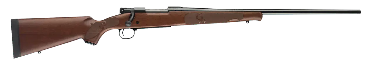 Winchester Guns 535200218 Model 70 Featherweight 7mm-08 Rem Caliber with 5+1 Capacity, 22" Barrel, Brushed Polish Blued Metal Finish & Satin Walnut Fixed Feather Checkered Stock Right Hand (Full Size)