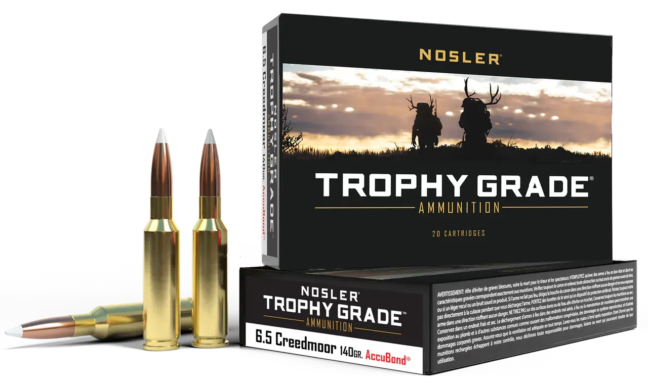Nosler 60080 Trophy Grade 6.5Creedmoor 140gr Nosler AccuBond 20 Per Box/10 Case