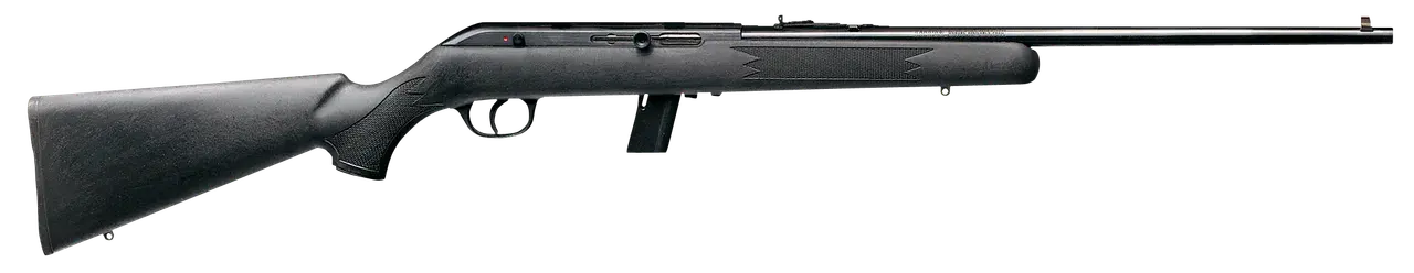 Savage Arms 40203 64 F Full Size 22 LR 10+1 21" Matte Black Sporter Barrel, Matte Black Grooved Carbon Steel Receiver, Matte Black Fixed Synthetic Stock, Right Hand