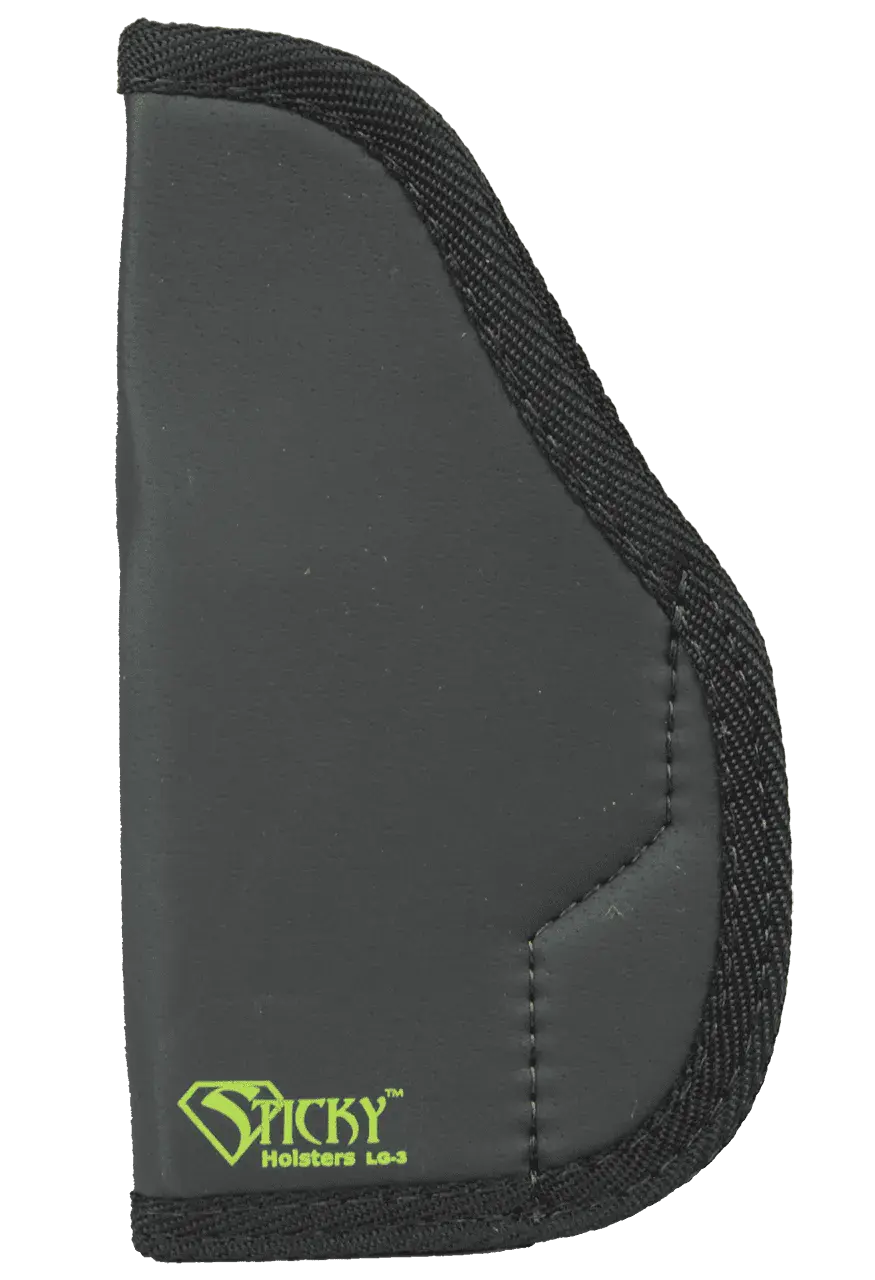 Sticky Holsters LG3 LG-3 Black/Green Latex Free Rubber Fits Glocks up to 4.75" Ambidextrous