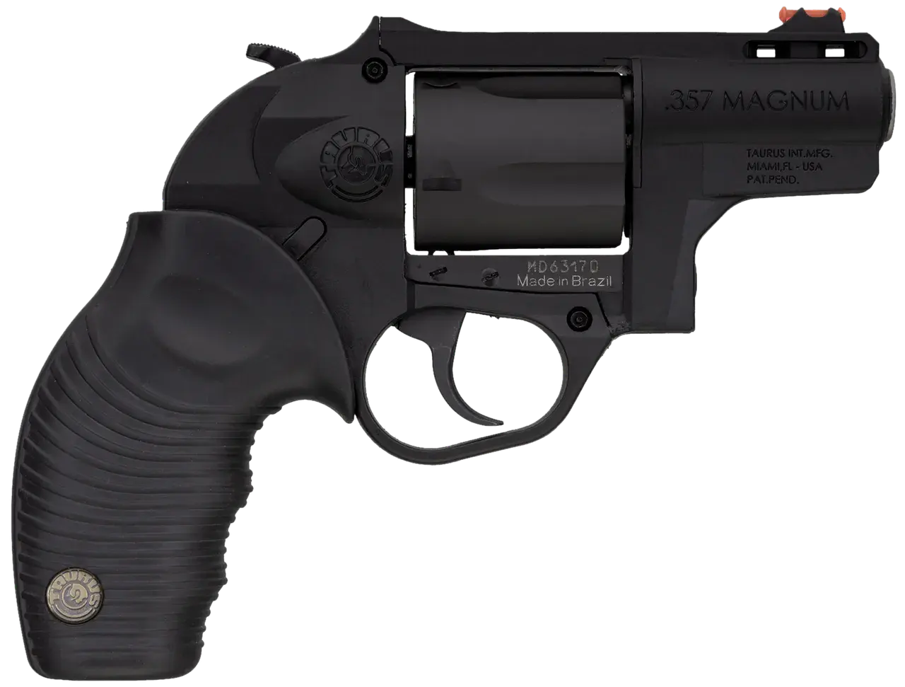 Taurus 2605021PLY 605 Poly Protector 38 Special +P or 357 Mag 5 Shot 2" Black Finish Barrel, Matte Black Oxide Finish Cylinder, Black Finish Polymer Frame & Black Ridged Rubber Grip