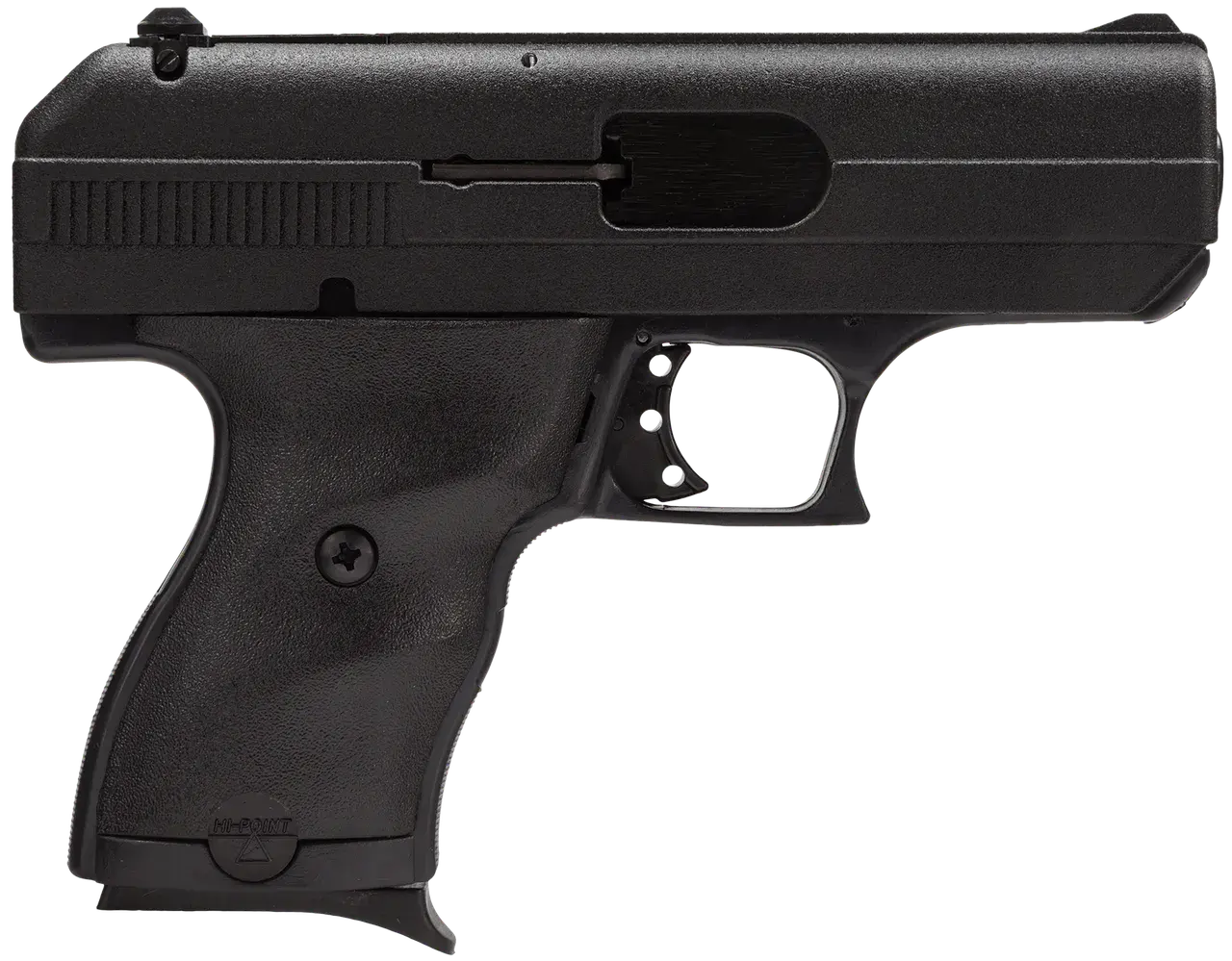 Hi-Point 00916 C9 9mm Luger 8+1, 3.50" Black Steel Barrel, Black Powder Coated Serrated Steel Slide, Black Polymer Frame & Grip