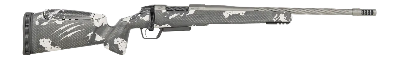 Fierce Firearms RIVSSX22CM18GP Twisted Rival XP 2.0 22 Creedmoor 3+1 18" Glacier Cerakote Spiral Fluted Threaded Barrel, Stainless Steel Drilled & Tapped Receiver, Arca Rail Forend, Phantom Camo Push