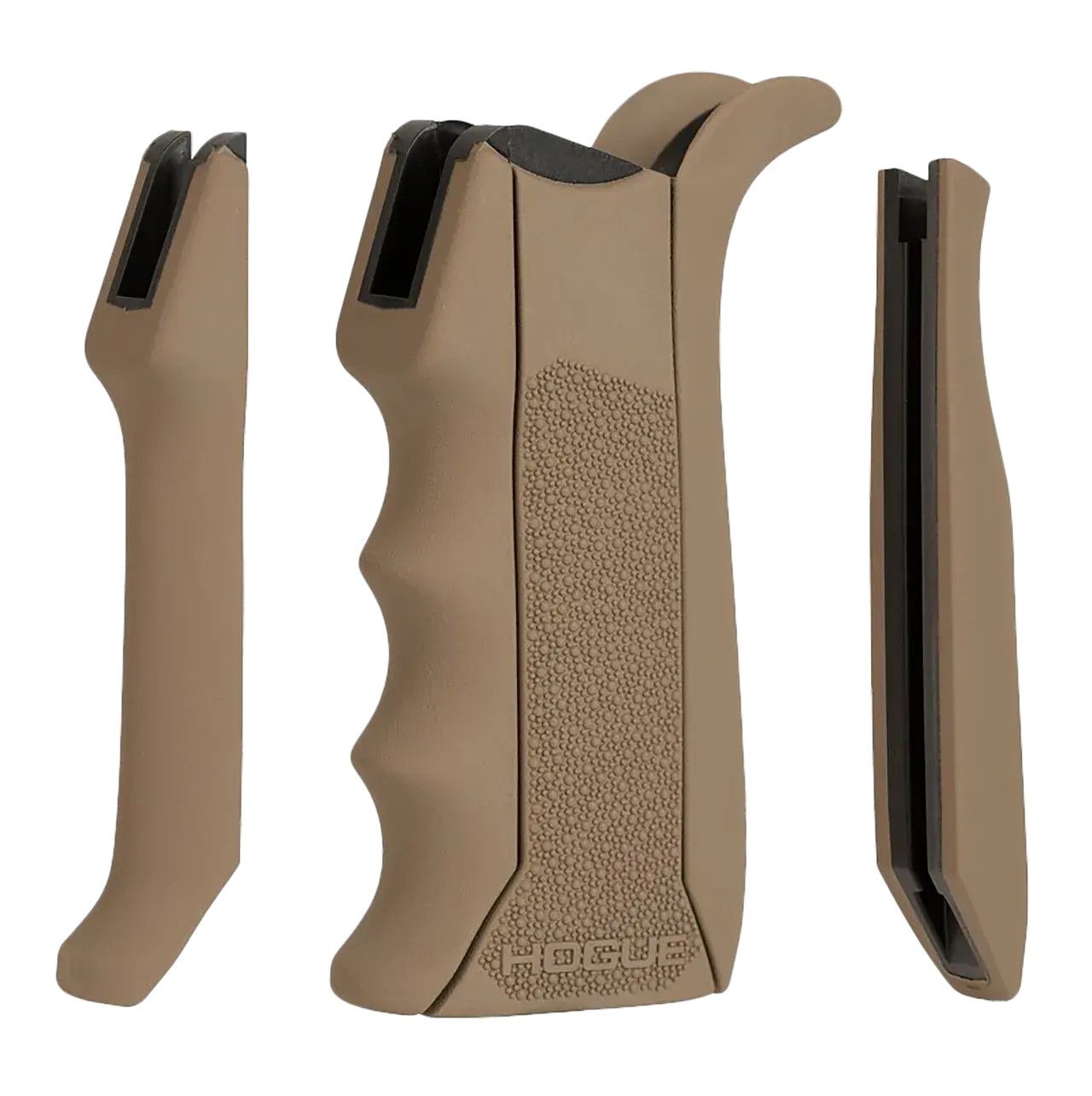 Hogue 13043 Modular Overmolded Flat Dark Earth Rubber Pistol Grip with Finger Grooves Fits AR-15/M16