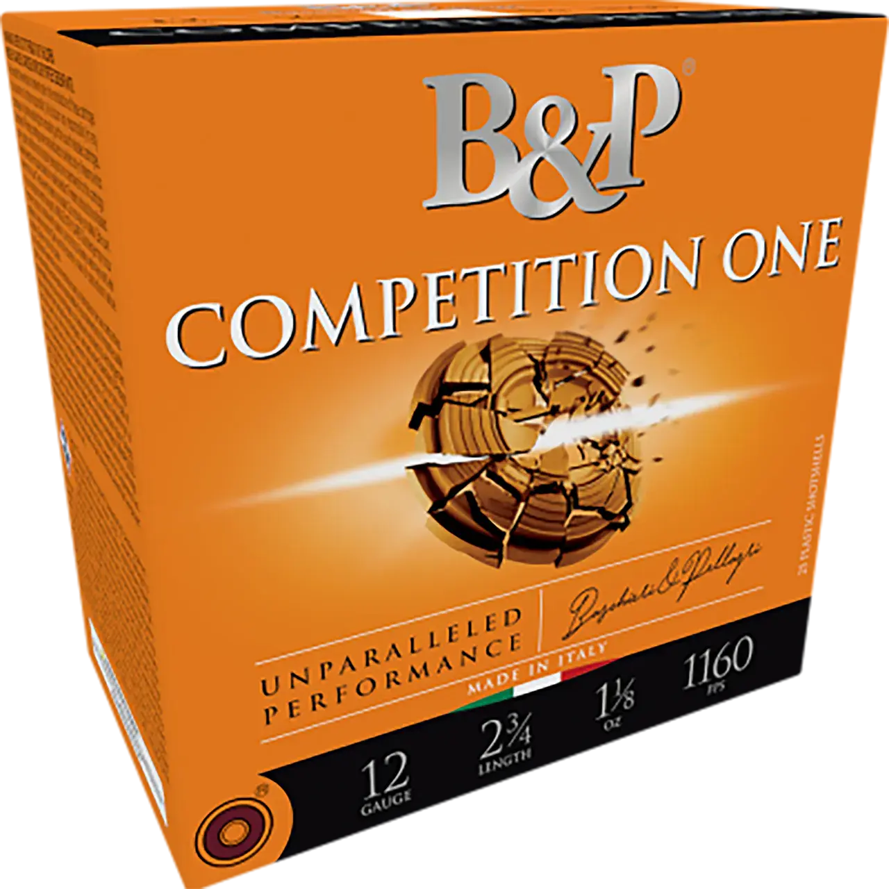 B&p Ammunition 12B78CP9 Competition One 12Gauge 2.75" 7/8oz 9Shot 25 Per Box/10 Case