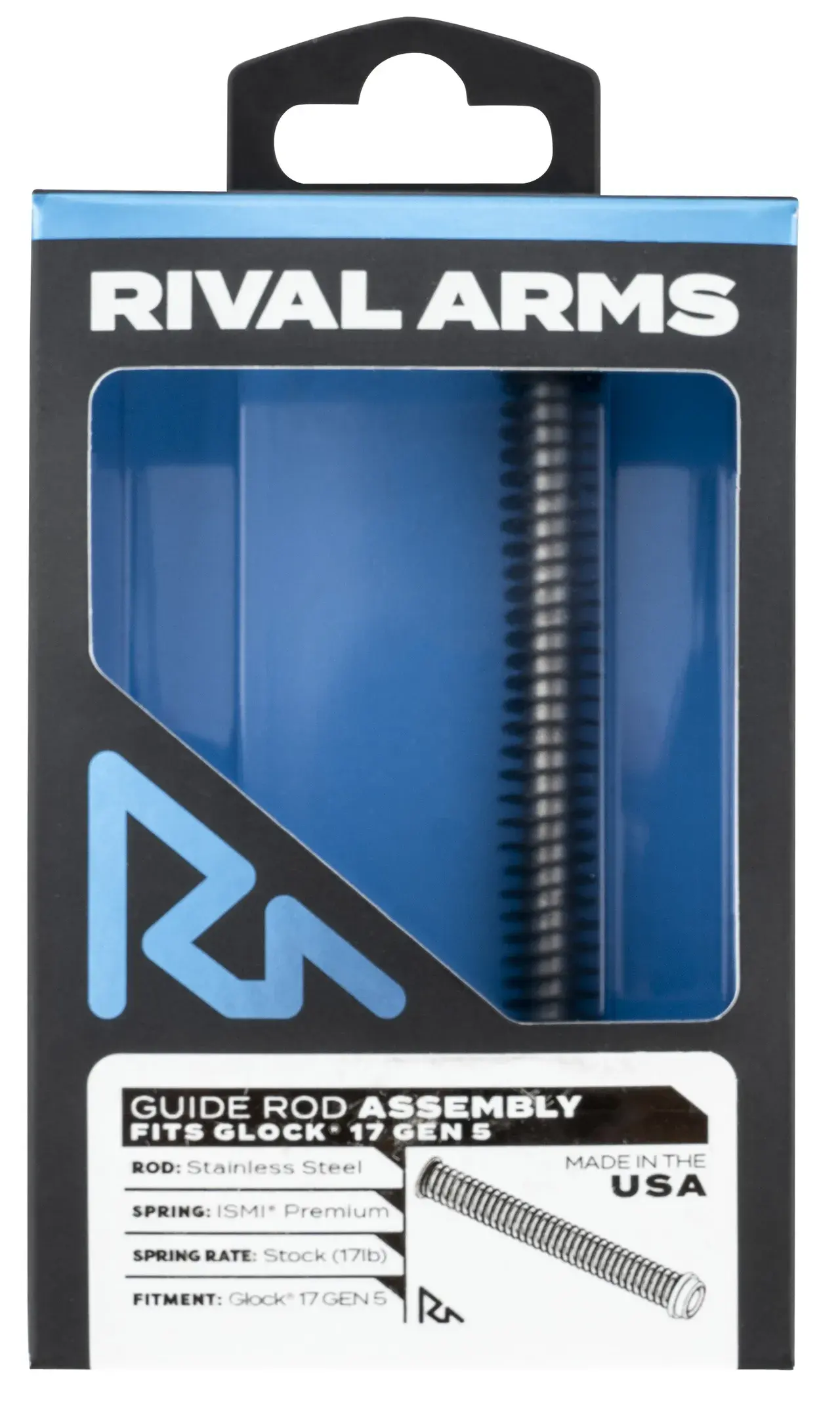 Rival Arms RA50G121S Guide Rod Assembly Silver Stainless Steel for Glock 17 Gen5