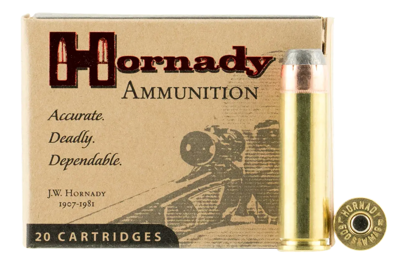 Hornady 9252 Custom 500S&WMag 500gr Hornady XTP Flat Point 20 Per Box/10 Case