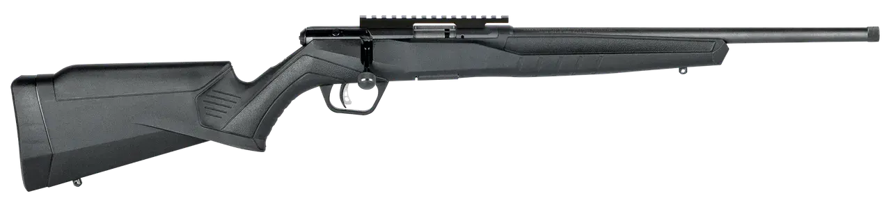 Savage Arms 70203 B Series FVSR Full Size 22 LR 10+1 16.25" Matte Black Heavy Button Rifled Barrel, Matte Black Drilled & Tapped Carbon Steel Receiver, Matte Black Fixed Synthetic Stock, Right Hand