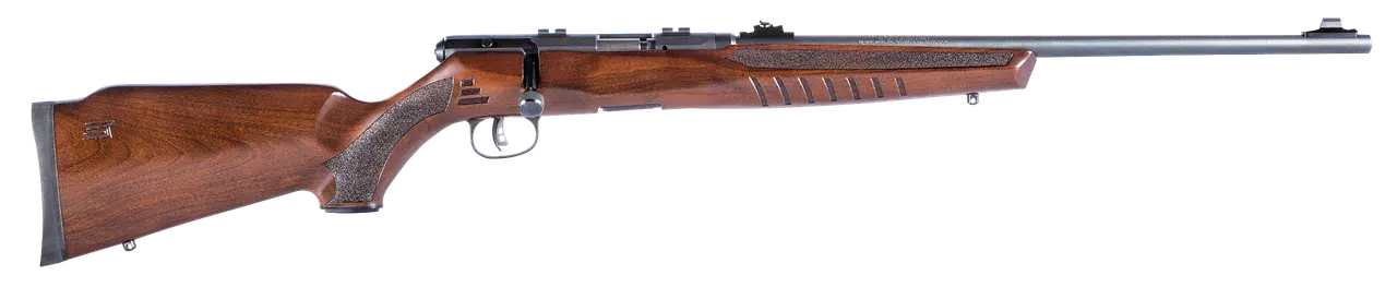 Savage Arms 70510 B22 G Full Size 22 WMR 10+1 21" Matte Black Sporter Barrel, Matte Black Drilled & Tapped Carbon Steel Receiver, Satin Hardwood Fixed Sporter Stock, Right Hand