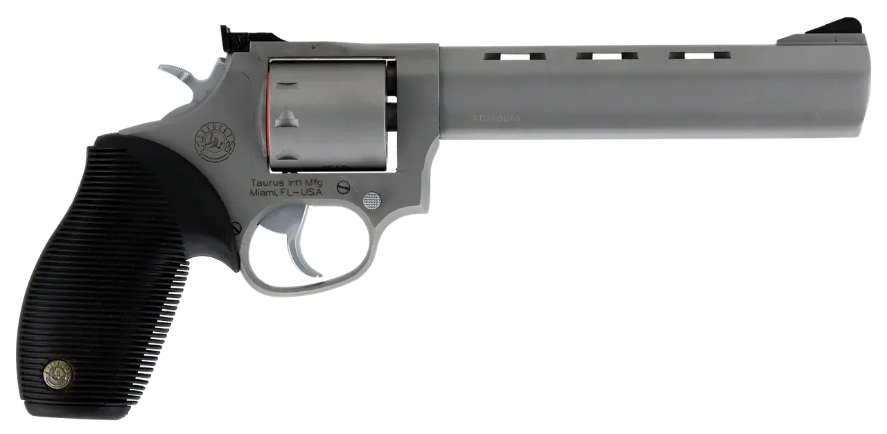 Taurus 2992069 Tracker 992 22 LR or 22 WMR 9rd 6.50" Vent Rib Barrel, Overall Matte Finish Stainless Steel & Black Ribber Grip Includes Cylinder