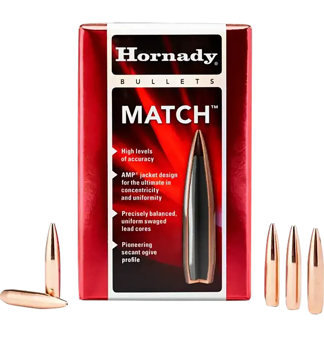Hornady 26335 Match 6.5mm .264 140 gr Hollow Point Boat Tail Match 100 Per Box/ 15 Case