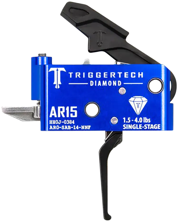 TriggerTech AR0SAB14NNF Diamond Flat Single-Stage 1.5-4.0 lbs Adjustable for AR-15