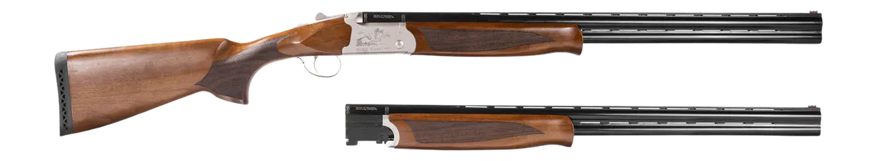Balikli 336025 Blue Label Combo 20/28 Gauge Break Open 3" 2rd 26" Black Over/Under Vent Rib Barrel, Black Aluminum Engraved Pheasant Receiver, Fixed Turkish Walnut Stock