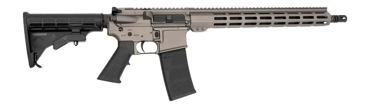 Andro Corp Industries 55616BBTUNG Bravo Bravo 5.56 NATO 30+1 16" Black Nitride Threaded Barrel, Tungsten Aluminum Receiver w/Picatinny Rail, M-LOK Handguard, M4 Black Polymer Stock, Black A2 Grip