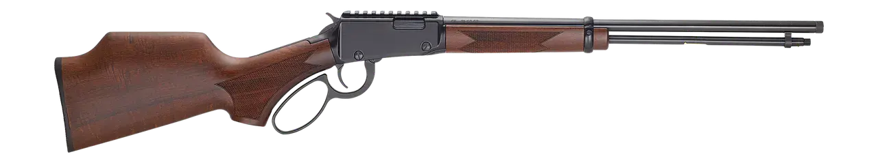 Henry H001PGC22M Bandit 22 WMR 12+1 18.50" Blued Threaded Barrel, Black Aluminum Receiver w/Picatinny Rail, American Walnut Monte Carlo Stock