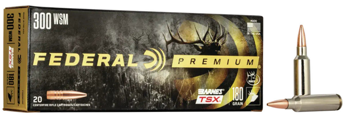 Federal P300WSMF Premium 300WSM 180gr Barnes TSX 20 Per Box/10 Case