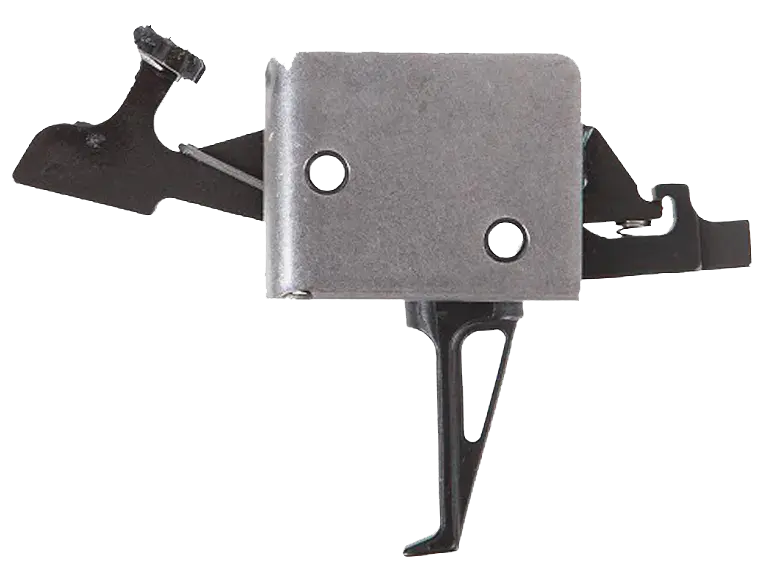 CMC Triggers 91504 Drop-In Two-Stage Flat Trigger w/ 1-3 lbs Draw Weight & Black/Silver Finish