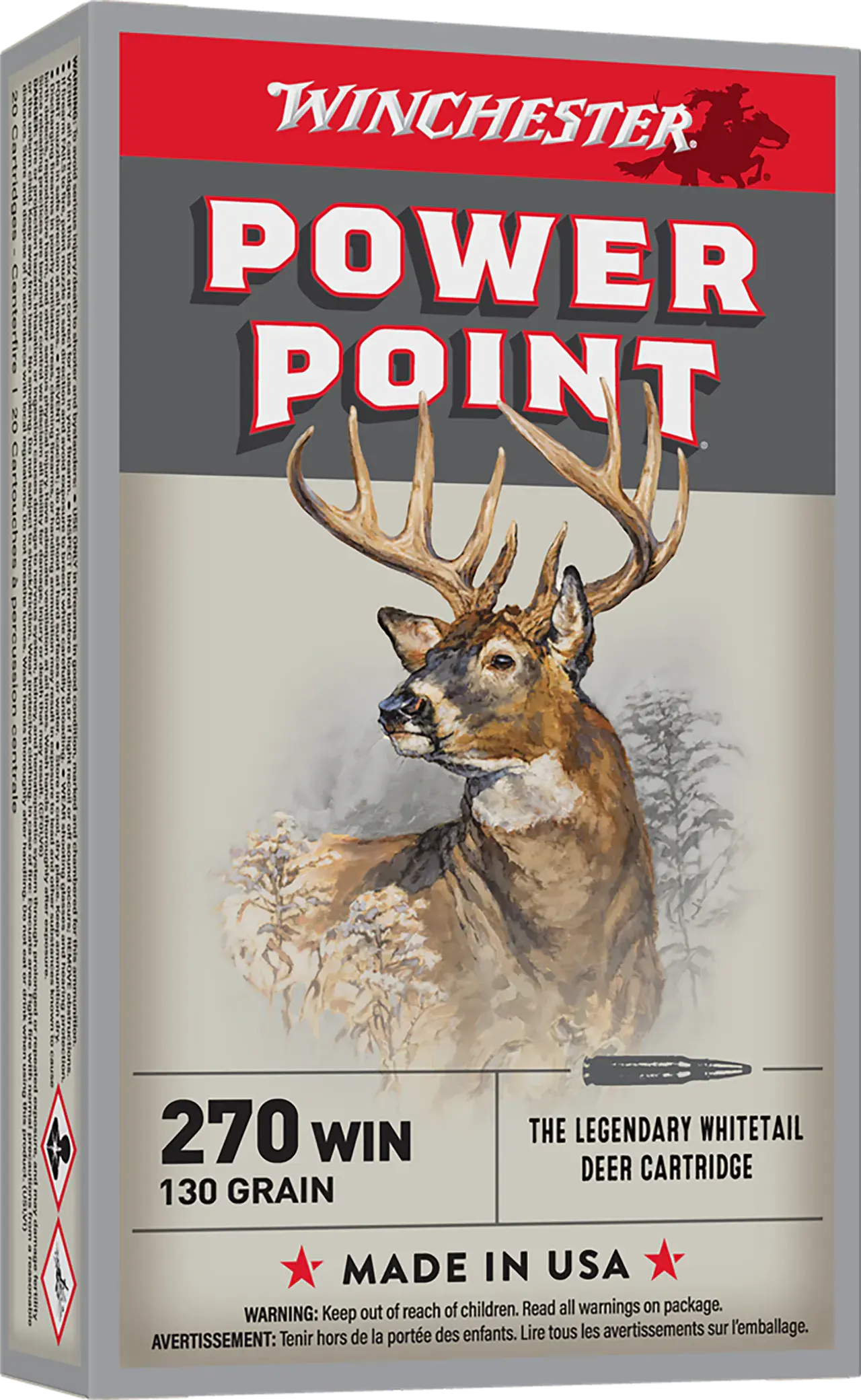 Winchester Ammo X2705 Power-Point 270Win 130gr 20 Per Box/10 Case