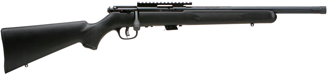 Savage Arms 28702 Mark II FV-SR Full Size 22 LR 5+1 16.50" Matte Black Fluted Threaded Barrel, Matte Black Picatinny Rail Carbon Steel Receiver, Matte Black Fixed Synthetic Stock, Right Hand
