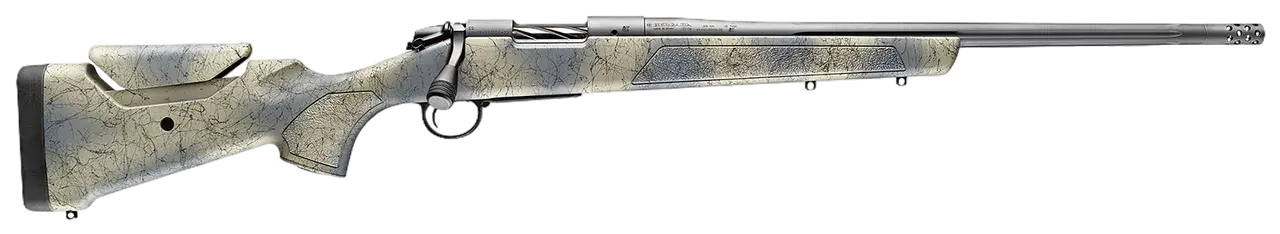 Bergara Rifles B14S806 B-14 Wilderness Sierra 450 Bushmaster 4+1 20" Sniper Gray Cerakote Fluted Threaded Barrel & Steel Drilled & Tapped Receiver, Sporter w/Adj Comb SoftTouch Wilderness Camo w/Black