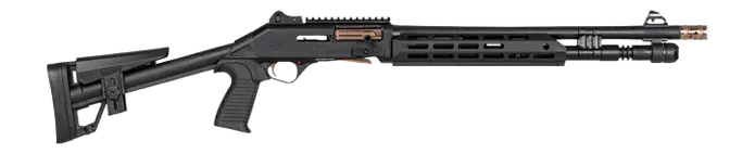 Panzer Arms PAM4CSBBTMFSS M4 Speed Pro 12 Gauge Semi-Auto 3" 5+1 18.50" Black Ported Barrel, Black Aluminum Receiver w/Picatinny Rail, M-LOK Handguard, Skeleton Stock, Black Polymer Grip