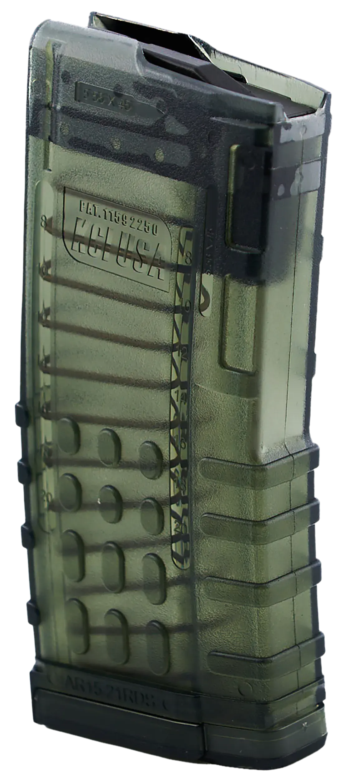 Kci Usa Inc KCIMZ066 21rd 223 Rem Fits AR-15 Translucent Smoke Polycarbonate