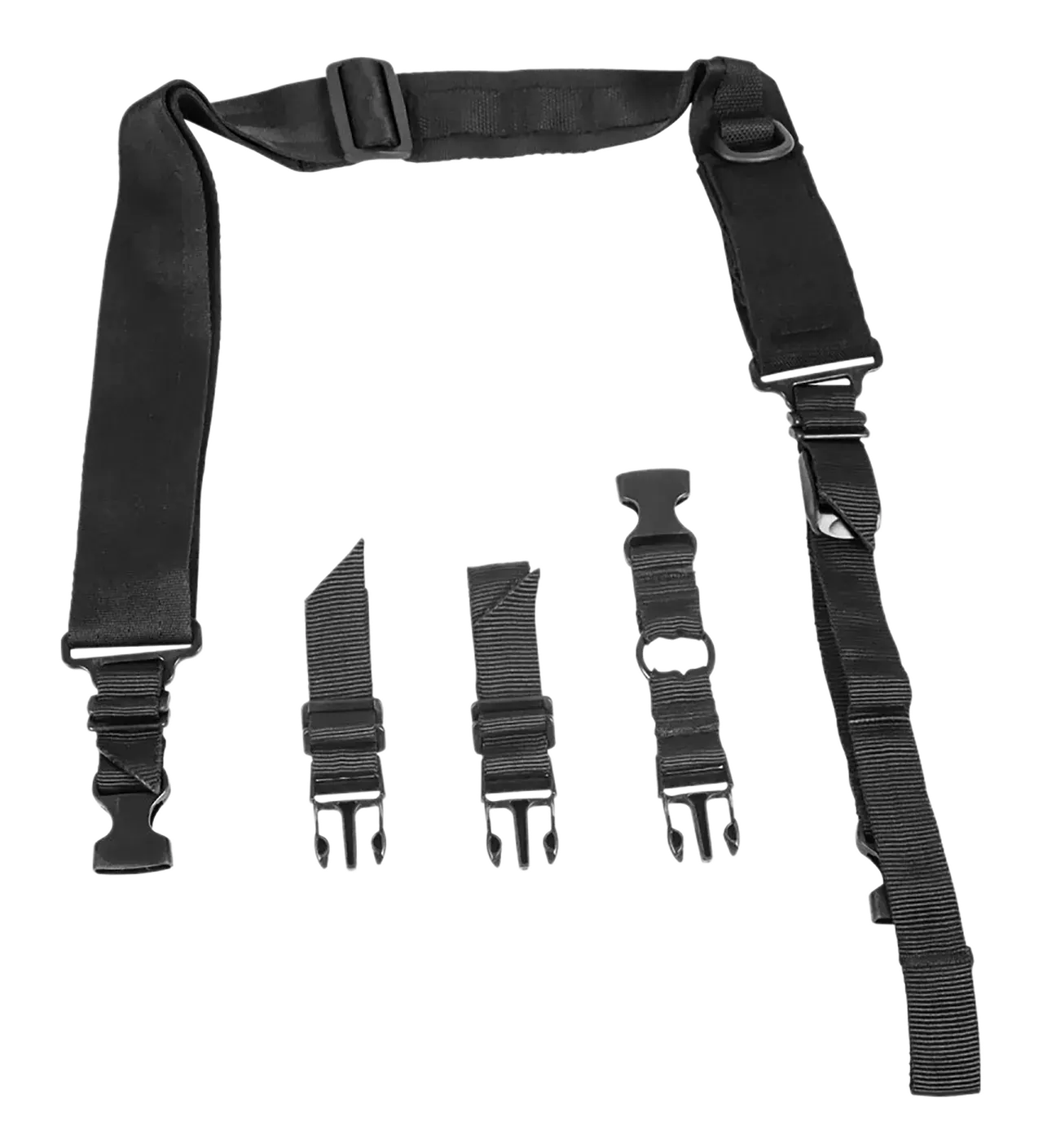NcStar AARS2PB VISM Sling Black Nylon Strap w/Elastic Shock-Cord 55"-72" OAL Adjustable Bungee
