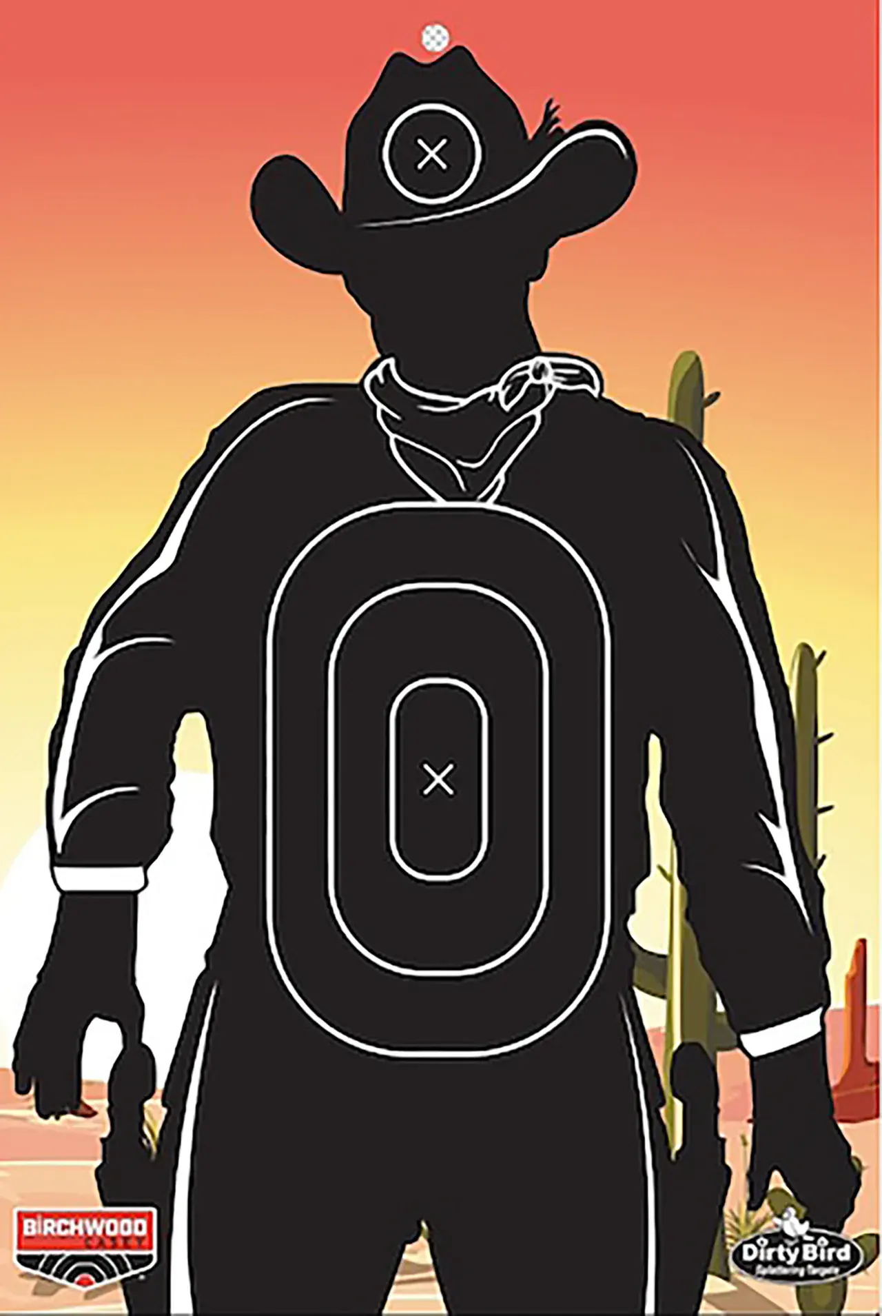 Birchwood Casey BC-35771 Dirty Bird Target Gunslinger Skyline 12" x 18" 6 Pack