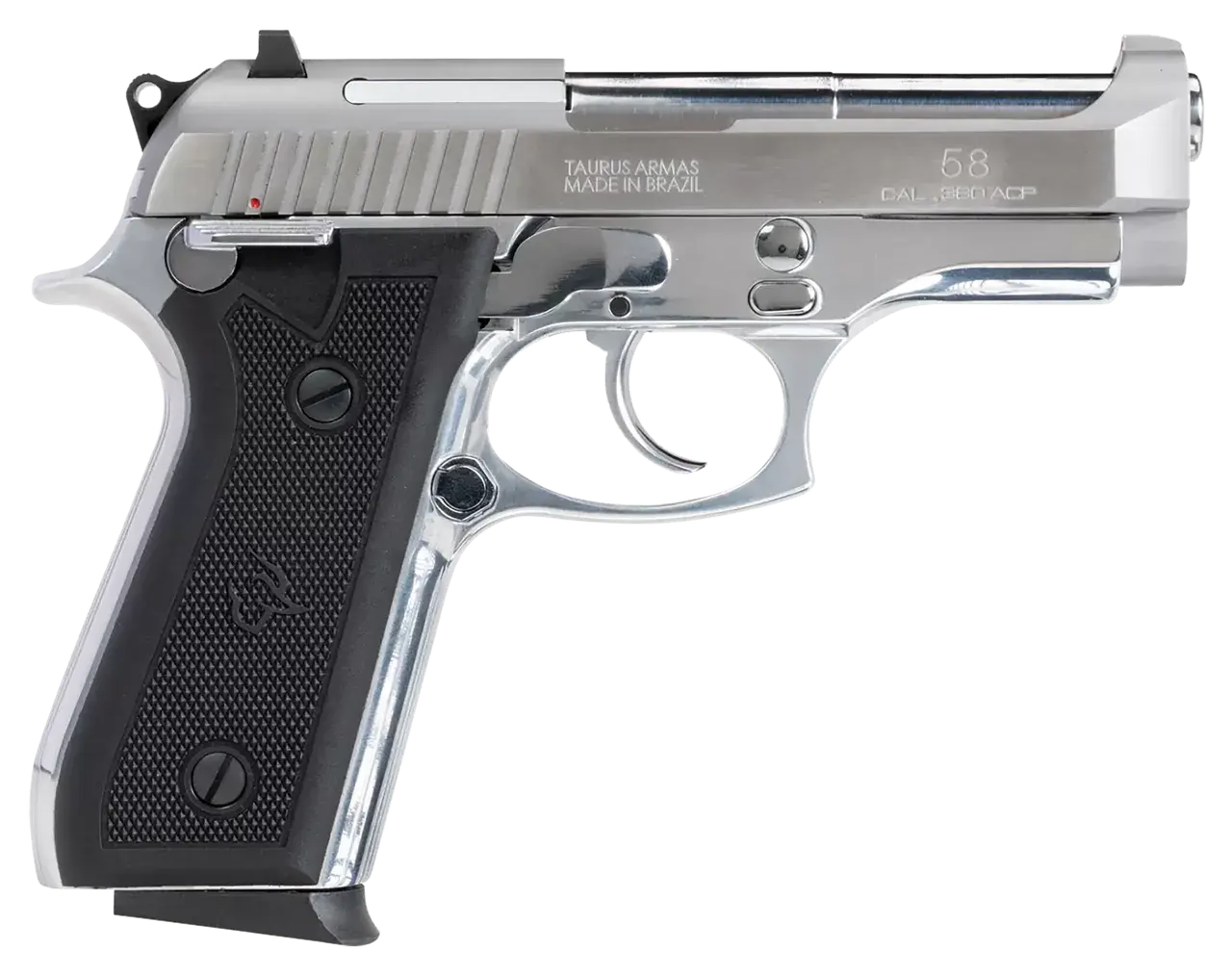 Taurus 1-58149 58 380 ACP 15+1 4" Matte Stainless Steel Barrel, Matte Serrated Stainless Steel Slide, Matte Stainless Aluminum Frame w/Beavertail, Black Polymer Grip