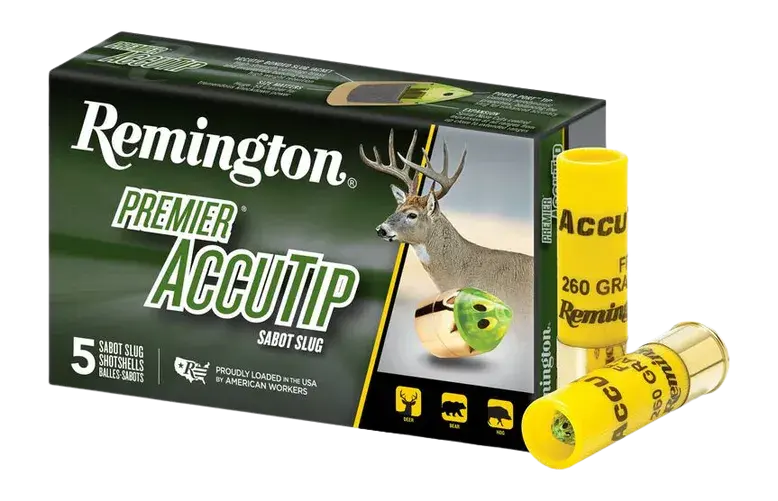 Remington Ammunition 20496 Premier AccuTip 20 Gauge 2.75" Sabot Slug Shot 5 Per Box/ 20 Cs