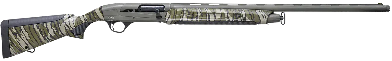 Pointer REXPFT12CAMO Field Tek FT12 Full Size 12 Gauge Semi-Auto 3" 5+1 28" OD Green Cerakote Vent Rib Barrel, OD Green Cerakote Aluminum Receiver, Fixed Mossy Oak Bottomland Synthetic Stock