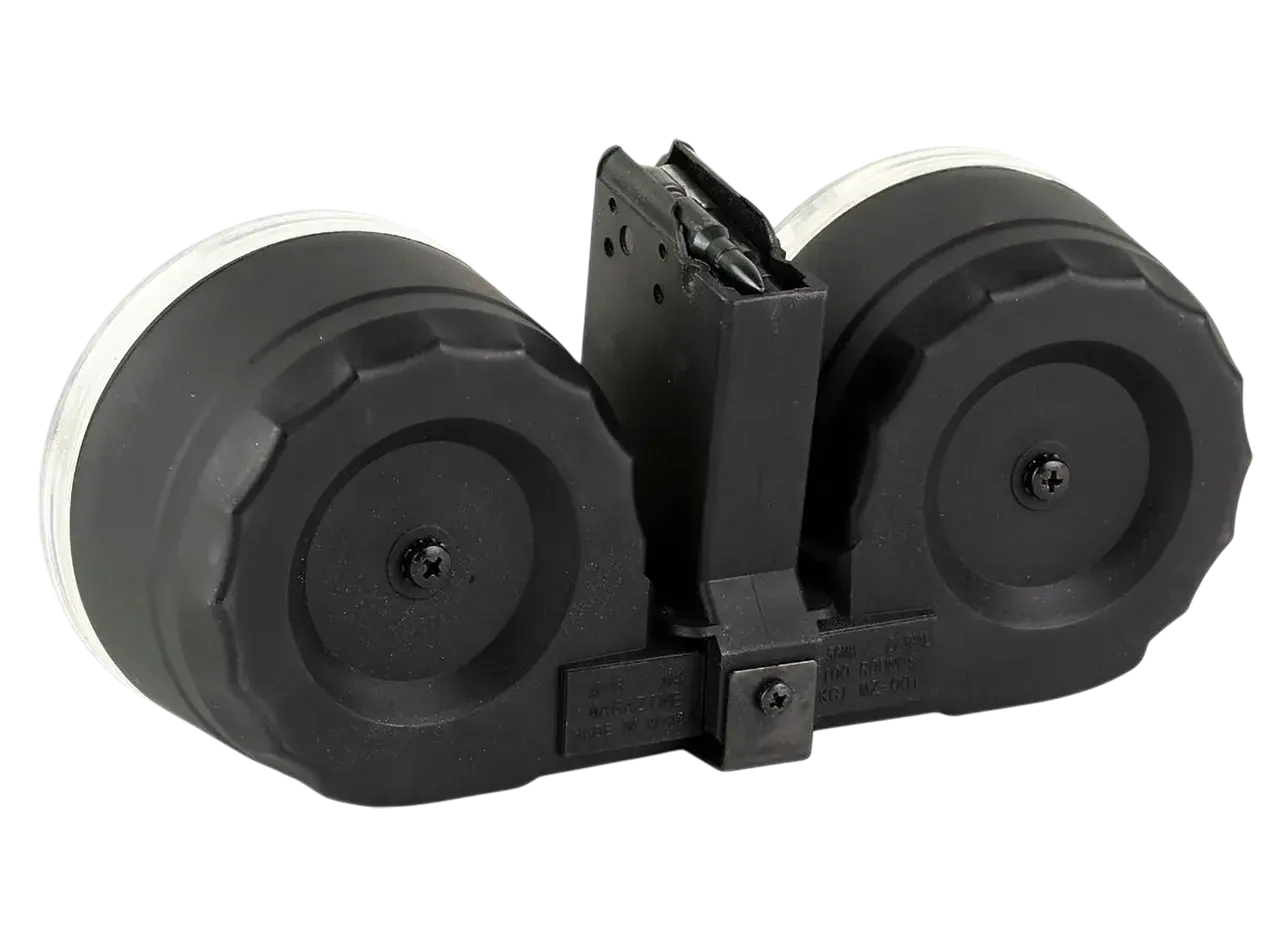 Kci Usa Inc KCIMZ067 AK 100rd Drum 223 Rem/5.56 NATO Fits AK Platform Black