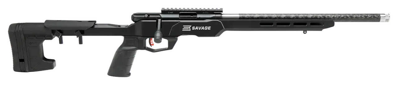 Savage Arms 70856 B Series Precision Lite Full Size 17 HMR 10+1 18" Carbon Fiber Heavy Barrel, Matte Black Picatinny Rail Carbon Steel Receiver, M-LOK Handguard, Black MDT Chassis Aluminum Stock, Blac