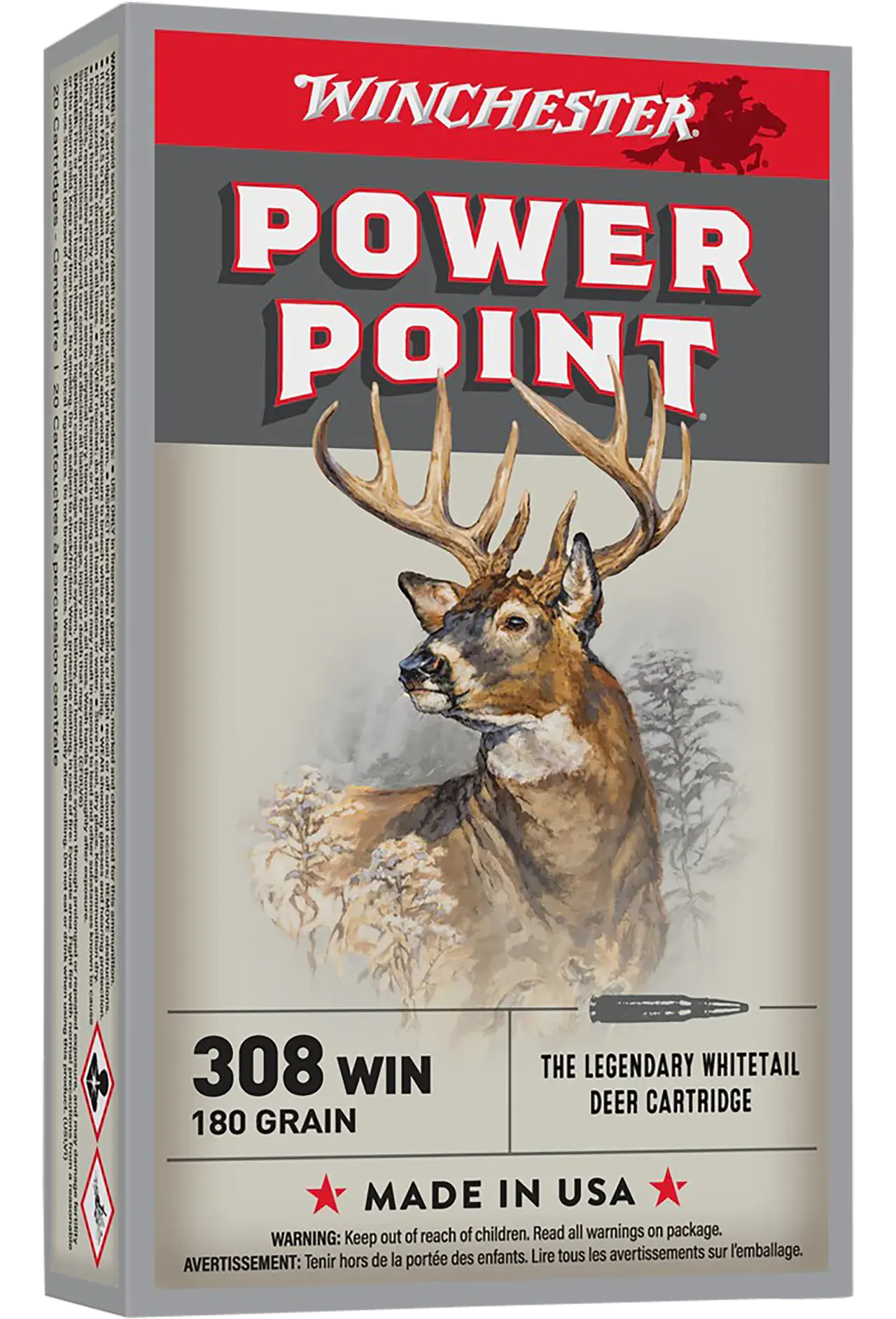 Winchester Ammo X3086 Power-Point 308Win 180gr 20 Per Box/10 Case