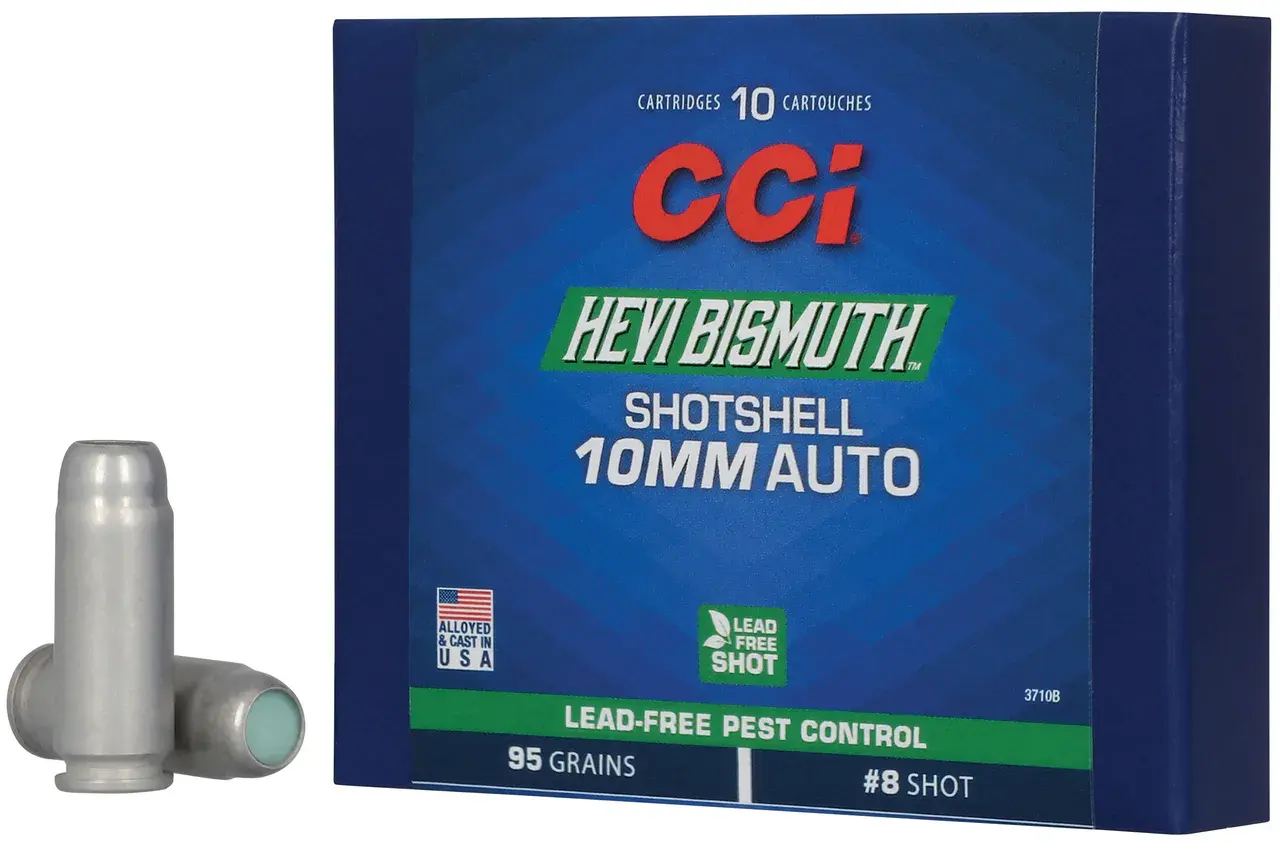 CCI 3710B HEVI-Bismuth 10mmAuto 95gr Shotshell #8Shot 10 Per Box/20 Case