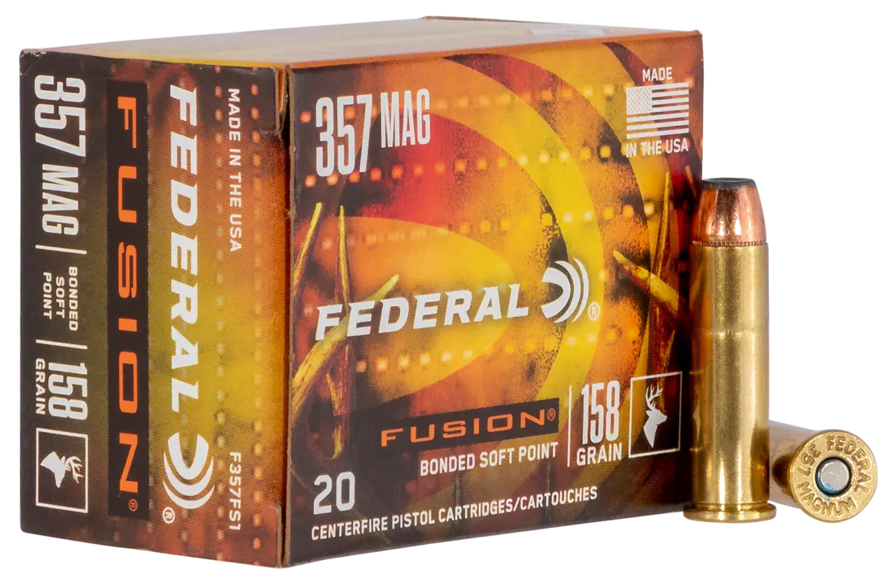 Federal F357FS1 Fusion Handgun 357Mag 158gr Fusion Soft Point 20 Per Box/10 Case