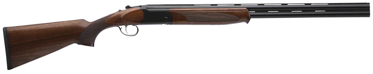 Stevens 22166 555 Full Size 20 Gauge Break Open 3" 2rd 26" Black Satin Over/Under Vent Rib Barrel, Satin Black Aluminum Receiver, Fixed Turkish Walnut Stock, Ambidextrous