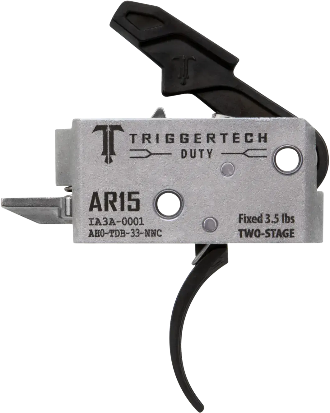 TriggerTech AH0TDB33NNC Duty Curved Trigger Two-Stage 3.50 lbs Draw Weight Fits AR-15