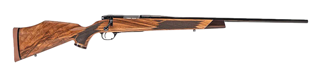 Weatherby MDX01N224WR4T Mark V Deluxe Varmintmaster 224 Wthby Mag Threaded Barrel, Drilled & Tapped Steel Receiver, Monte Carlo High Gloss Walnut Wood Stock