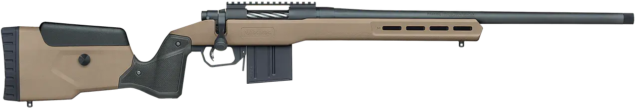 Mossberg 28147 Patriot LR Tactical 6.5 Creedmoor 10+1 22" Matte Blued Threaded Bull Barrel, Matte Blued Picatinny Rail MDT Oryx Tactical M-LOK Flat Dark Earth Synthetic Stock, Right Hand