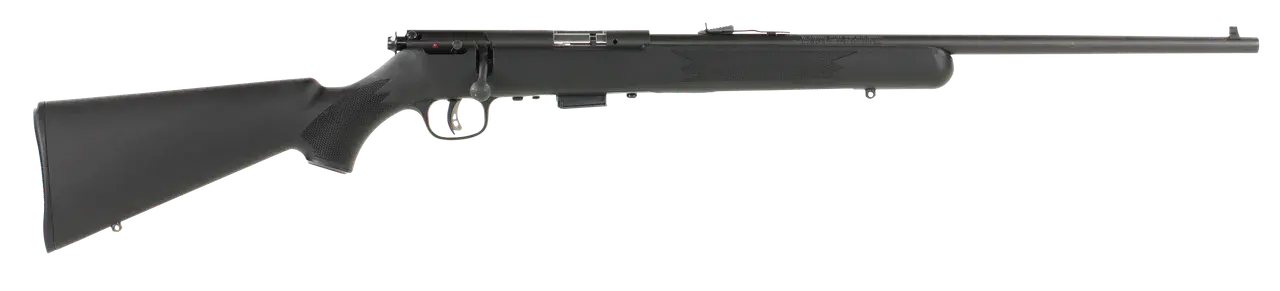 Savage Arms 91800 93 F Full Size 22 WMR 5+1 21" Matte Black Sporter Barrel, Matte Black Carbon Steel Receiver, Matte Black Fixed Synthetic Stock, Right Hand