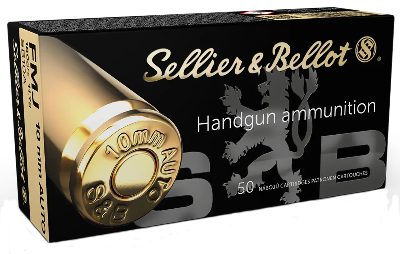 Sellier & Bellot SB10A Handgun 10mmAuto 180gr Full Metal Jacket 50 Per Box/20 Case