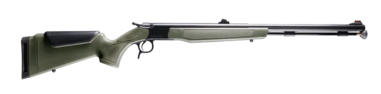 CVA PR2046NW Optima Northwest 50 Cal 26" Black Nitride Single Shot Barrel, Black Nitride Drilled & Tapped Stainless Steel Receiver, Adj Comb OD Green Synthetic Stock