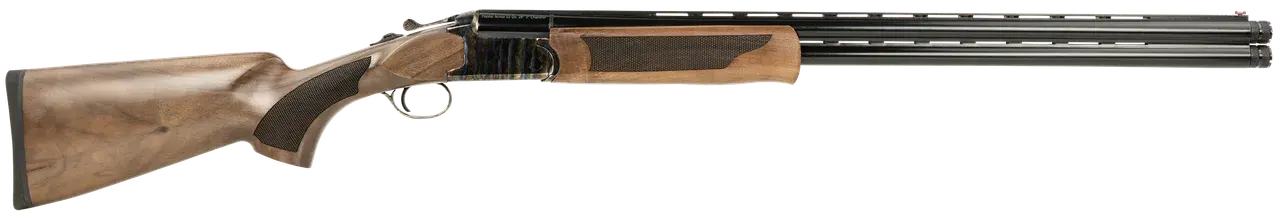 Pointer KAR41028HT Acrius Full Size 410 Gauge Break Open 3" 2rd 28" Black Over/Under Vent Rib Barrel, Color Case Hardened Steel Receiver, Fixed Turkish Walnut Stock, Ambidextrous