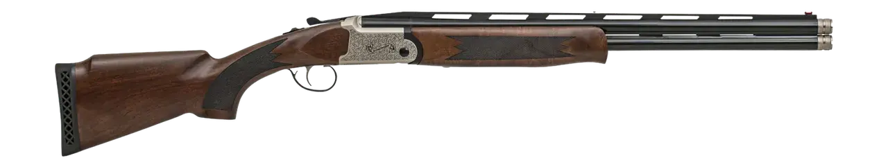 Crickett KSA4300S My First Shotgun Sporting 410 Gauge Break Open 3" 2rd 22" Over/Under Barrel, Engraved Silver Receiver, Fixed Walnut Stock
